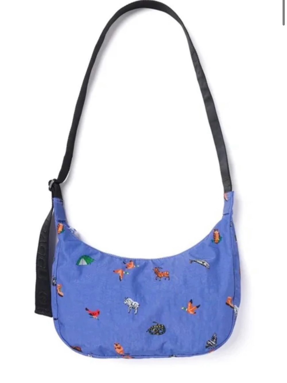 NWT Baggu x Parks Project Naturalist Club Blue Printed Medium Crescent